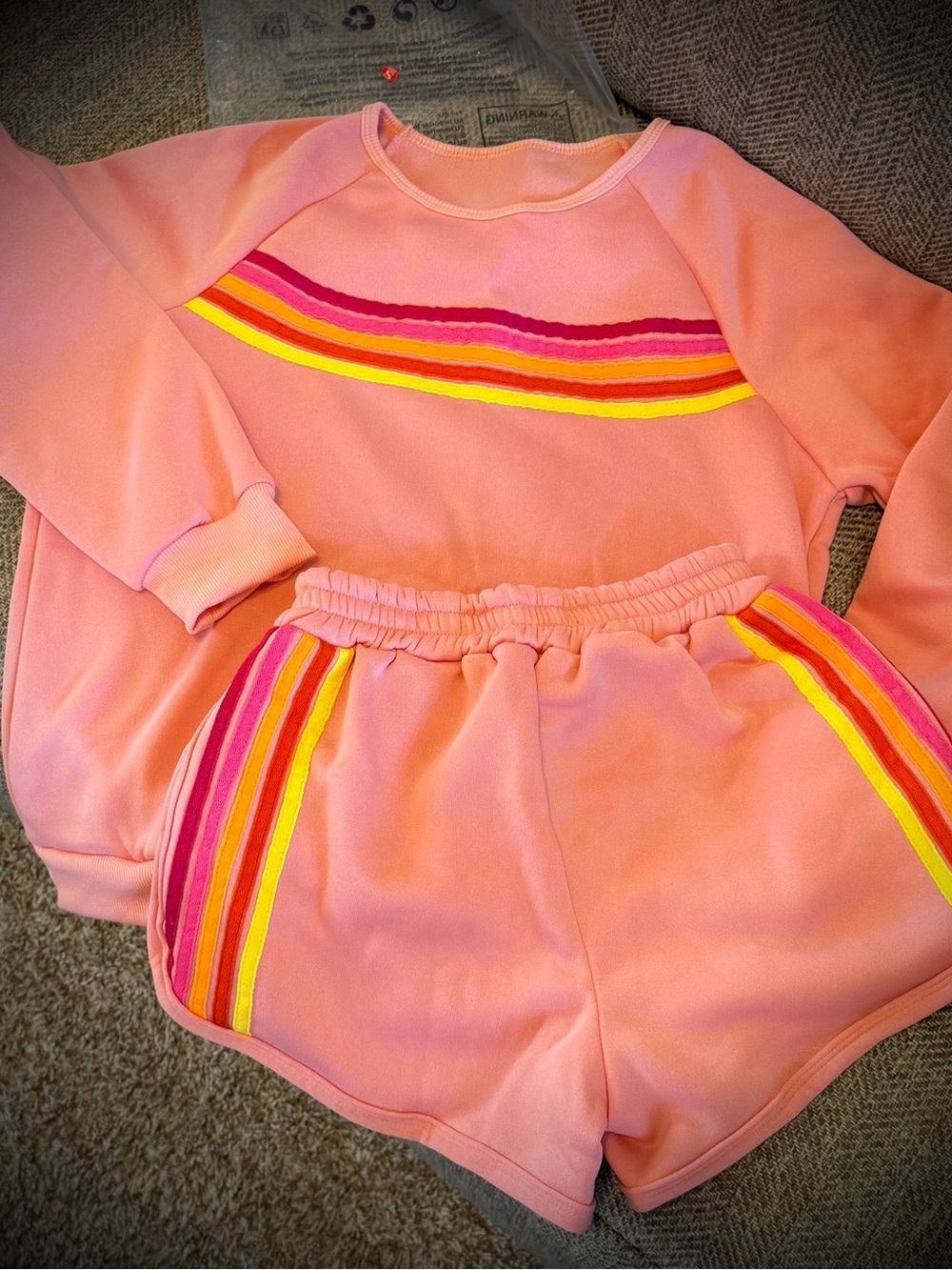Pink Retro Stripe Lounge Set (Small) - NEW!